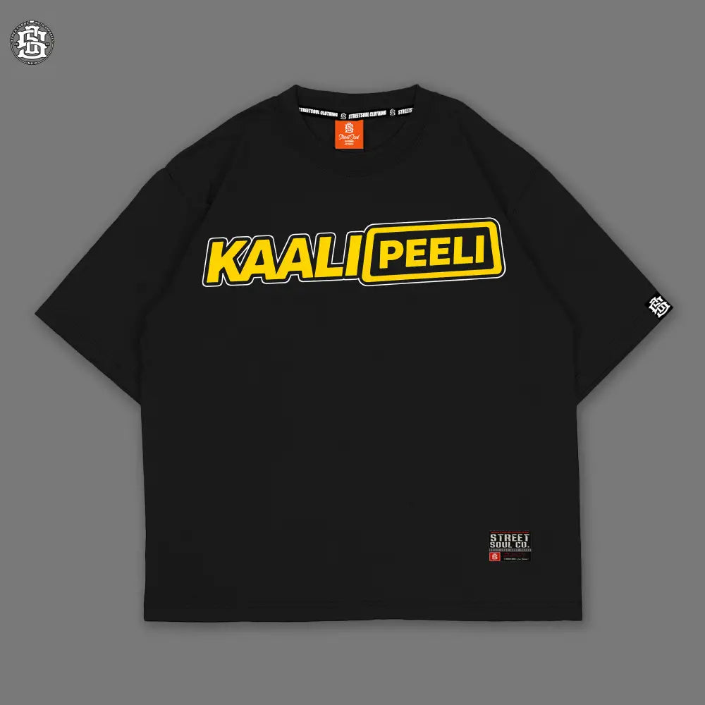 Kaali Peeli Black Oversized T-shirt