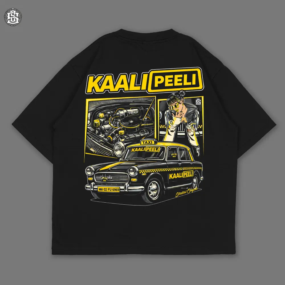 Kaali Peeli Black Oversized T-shirt