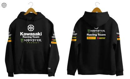Kawasaki Racing printed Hoodie - Hoodies