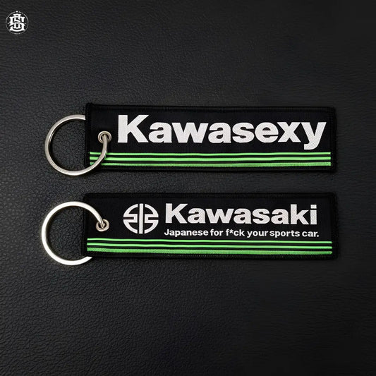 kawasaki woven keychain - keychain