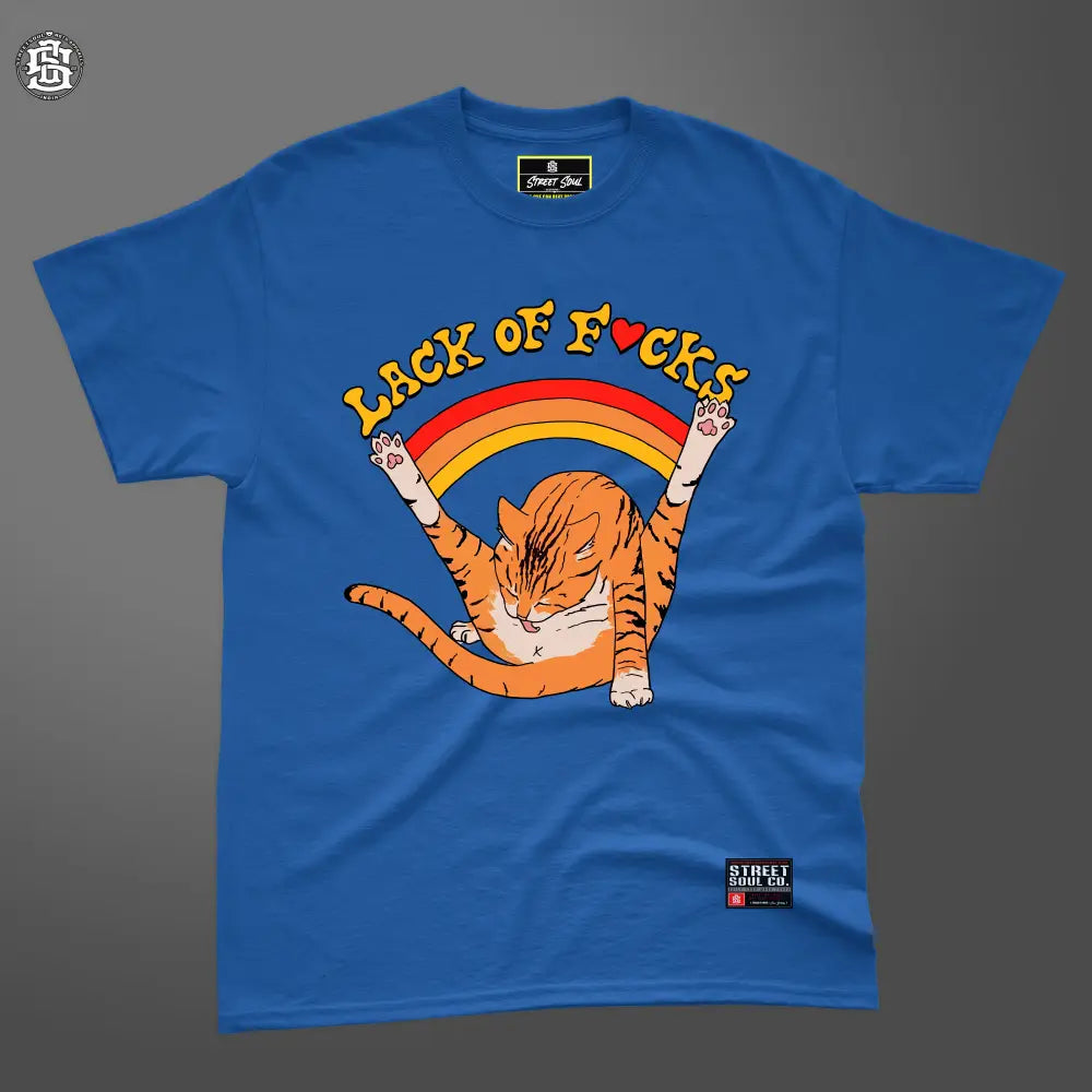Lack of F**ks Royal blue T-shirt - T- Shirt