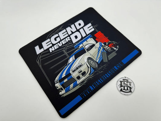 Legend never die Nissan Skyline printed Mouse pad 22cm X 18cm - Street Soul Clothing