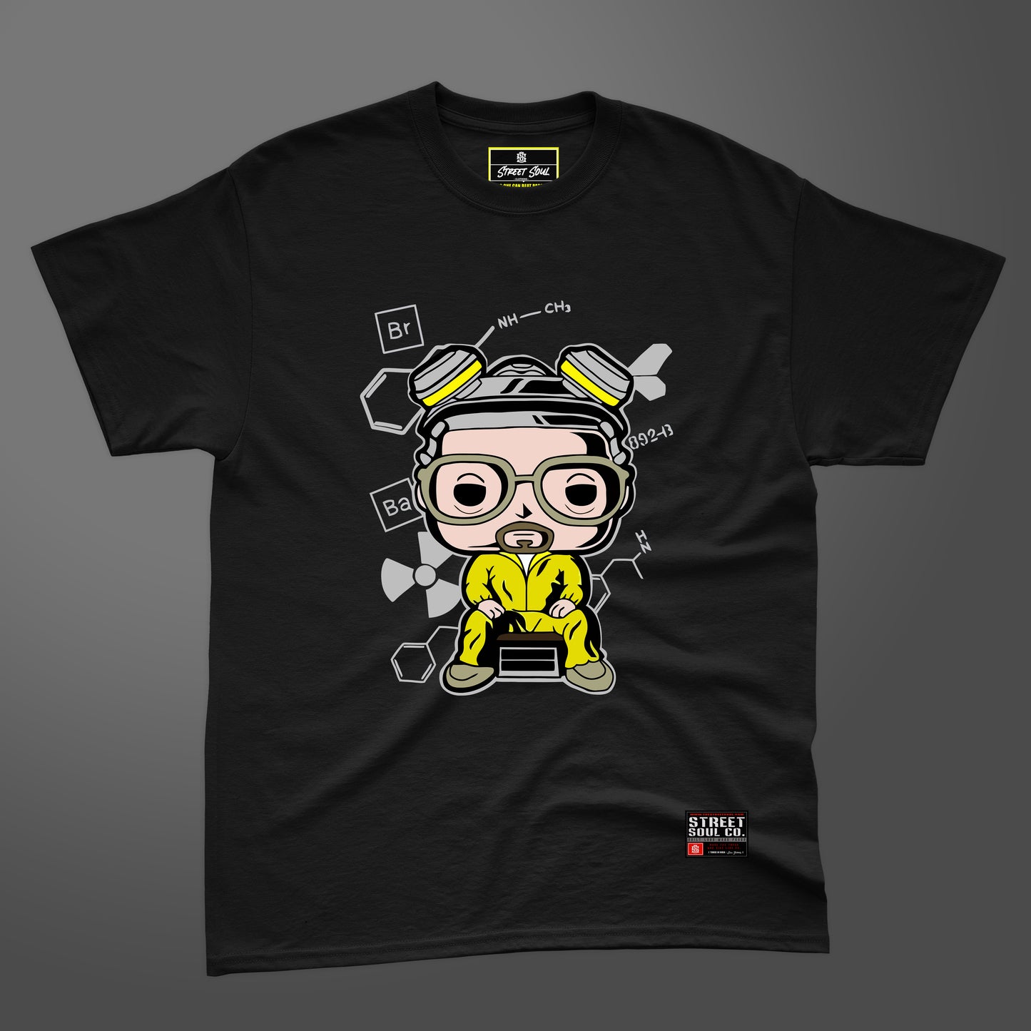 Lets cook black printed T-shirt
