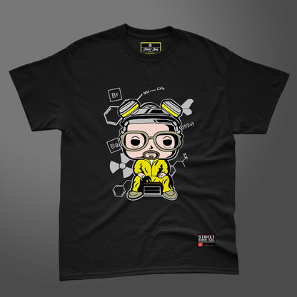 Lets cook black printed T-shirt