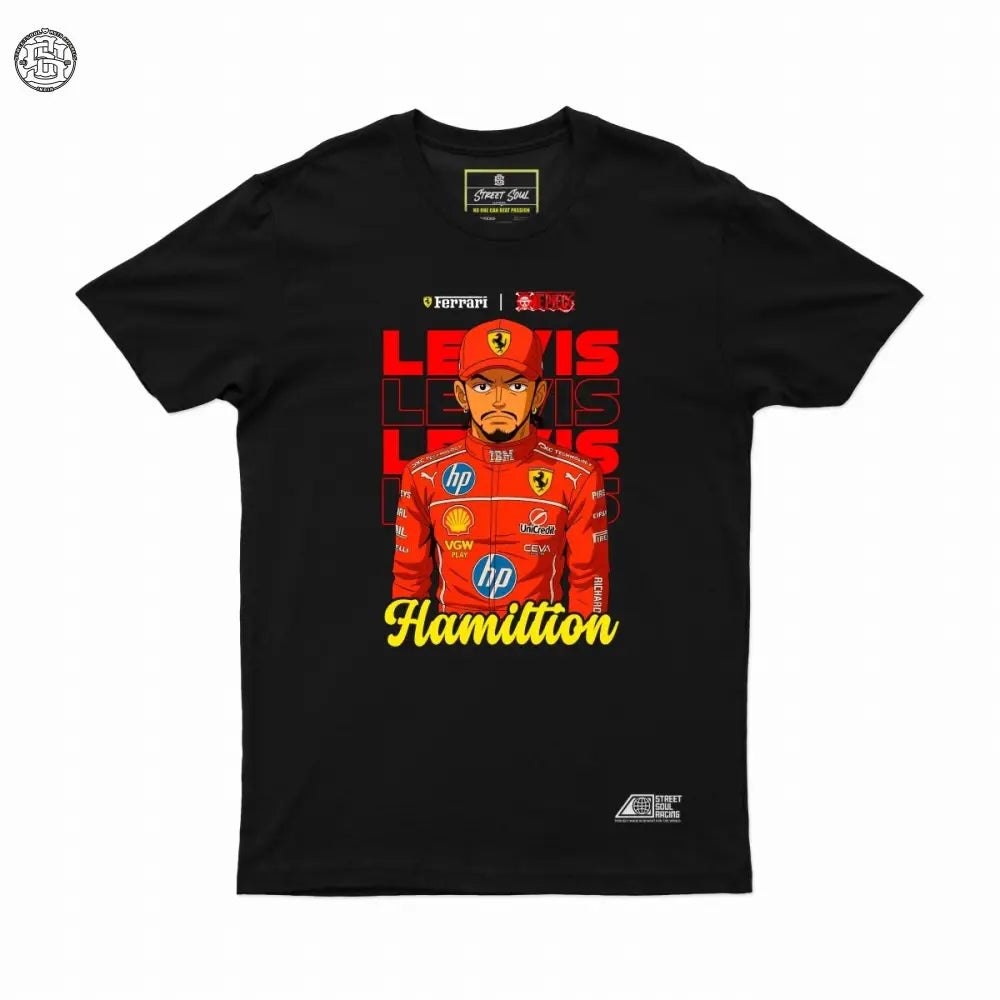 Lewis hamilton anime styled Formula one T-shirt - Street Soul Clothing