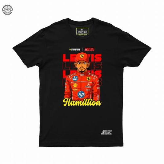 Lewis hamilton anime styled Formula one T-shirt - Street Soul Clothing