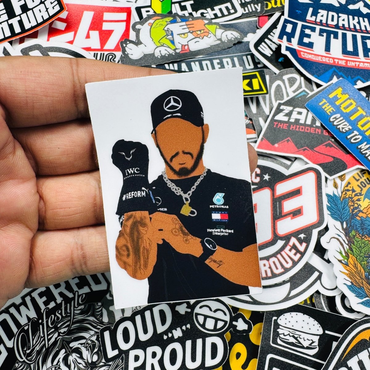 Lewis Hamilton f1 sticker - Street Soul Clothing