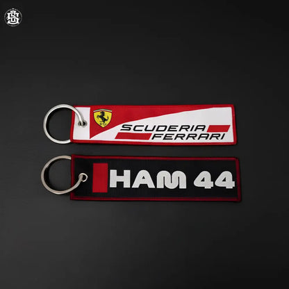 Lewis hamilton woven keychain - keychain