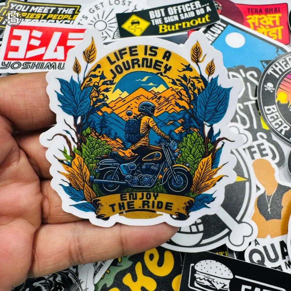 Life is a journey enjoy the ride sticker - Street Soul Clothing