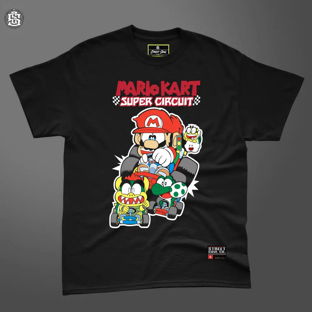 Mario kart black printed T-shirt - T- Shirt