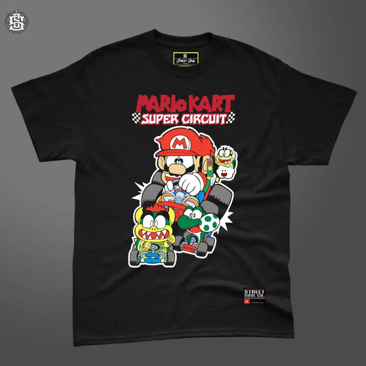Mario kart black printed T-shirt - T- Shirt