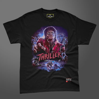 Thriller MJ bootleg black printed T-shirt
