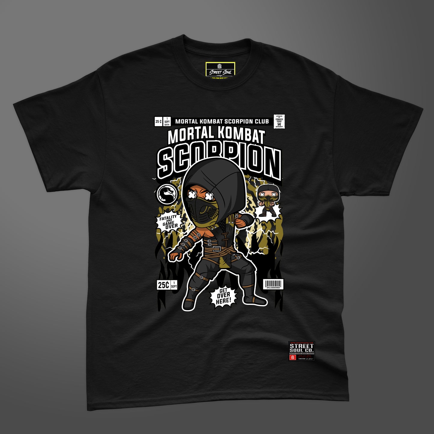 Mortal kombat comic styled printed T-shirt