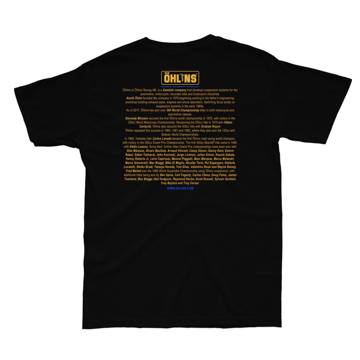 OHLINS Racing T-shirt - Street Soul Clothing