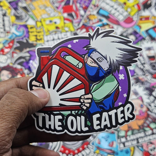 Oil eater Kakashi hatake funny JDM car slap sticker - Street Soul Clothing