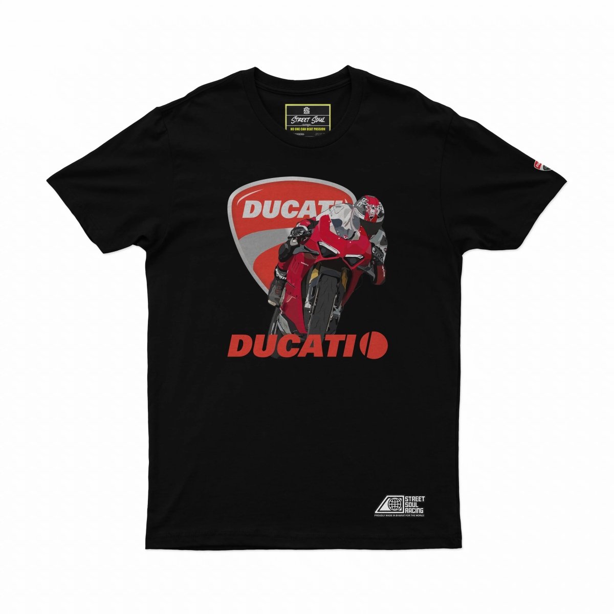 Panigale printed cotton biker tshirt - Street Soul Clothing