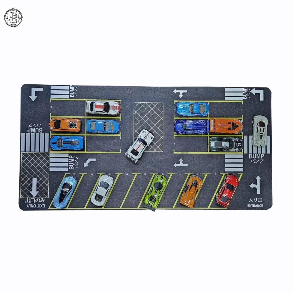 Parking lot mat Diorama for 1/64 Scale Cars (Hotwheels,minigt,majoratte, etc) Large Size 11X22 inches **Cars not Included - Street Soul Clothing