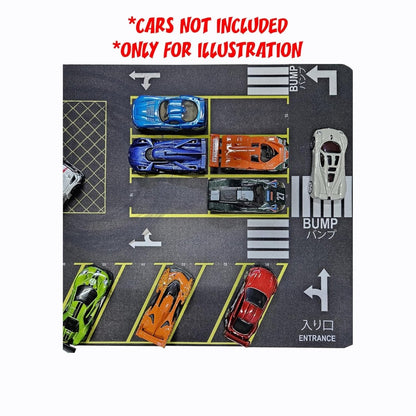 Parking lot mat Diorama for 1/64 Scale Cars (Hotwheels,minigt,majoratte, etc) Large Size 11X22 inches **Cars not Included - Street Soul Clothing