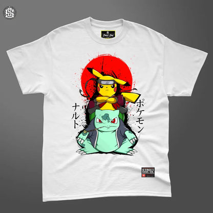 Pikachu anti leaf white printed T-shirt - T- Shirt