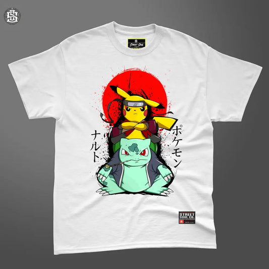 Pikachu anti leaf white printed T-shirt - T- Shirt