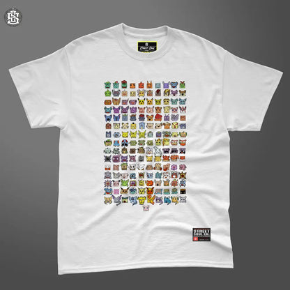 Pokemon Kanto dex printed white T-shirt - T- Shirt