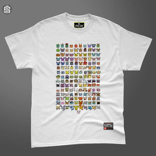 Pokemon Kanto dex printed white T-shirt - T- Shirt
