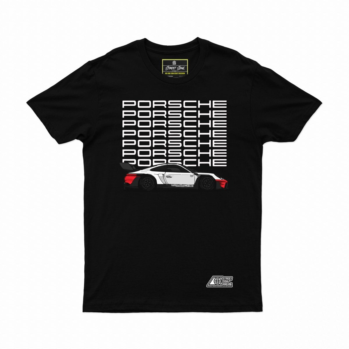 Porsche Typographic Printed T-shirt - Street Soul Clothing