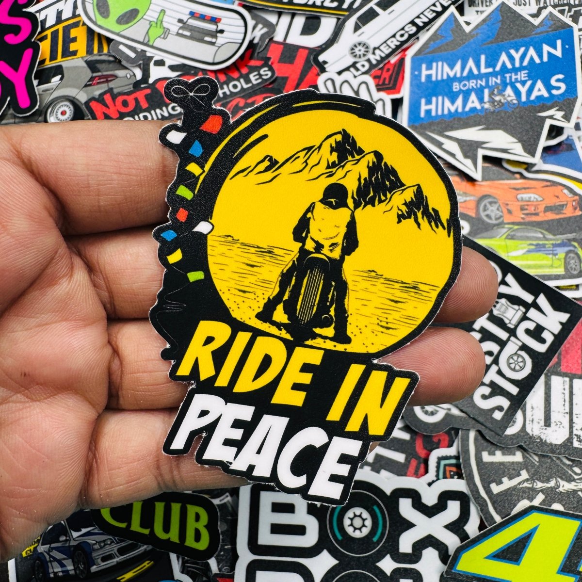 Ride in Peace sticker - Street Soul Clothing
