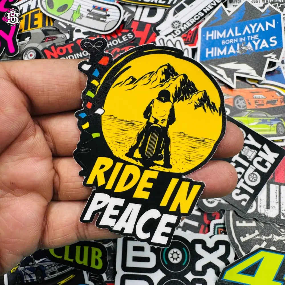 Ride in Peace sticker - Street Soul Clothing