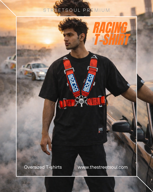 Safety First Black Oversized T-shirt