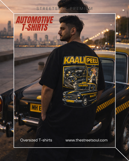 Kaali Peeli Black Oversized T-shirt