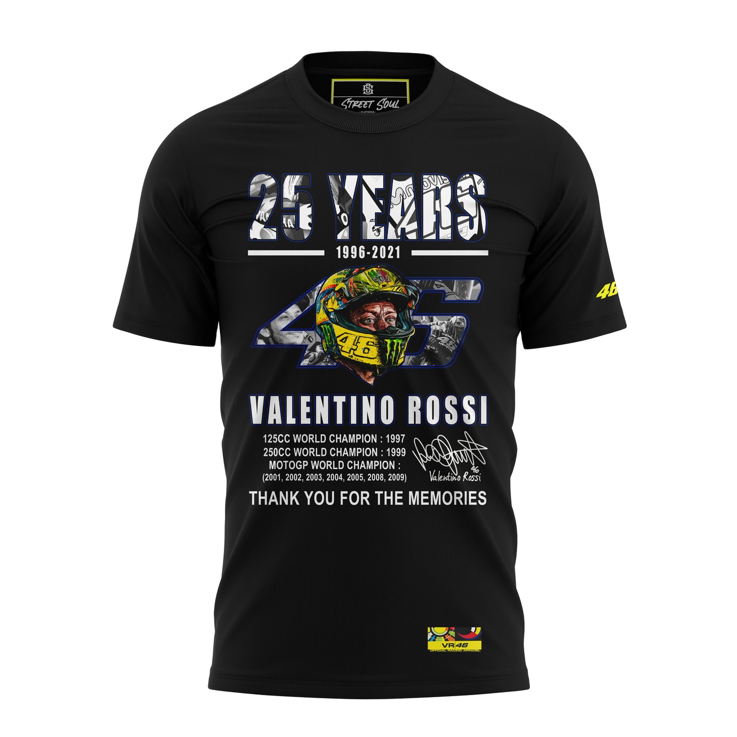 25 years of VR46 Printed cotton tshirt