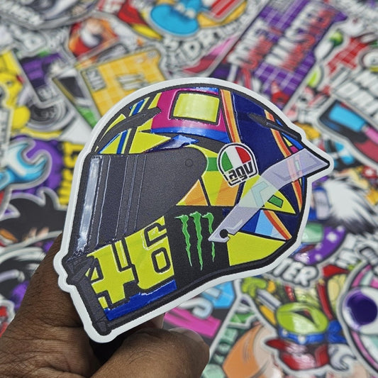 Rossi helmet sticker (Embossed) - Street Soul Clothing