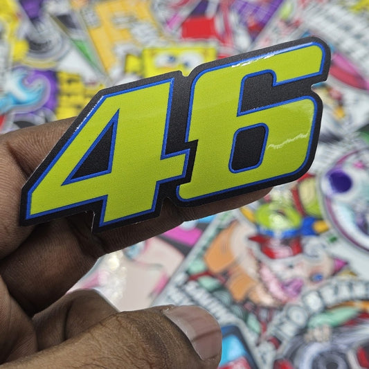 Rossi's 46 sticker (Embossed) - Street Soul Clothing