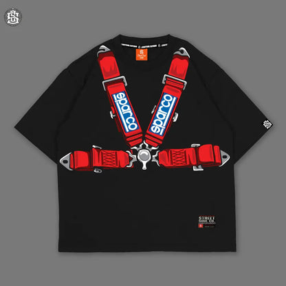 Safety First Black Oversized T-shirt