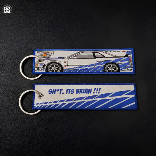 Sh*t its brian woven keychain - keychain