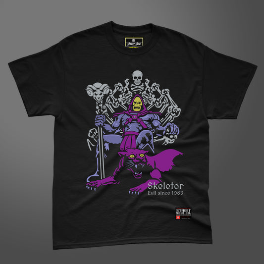 Skeletor masters of the universe black printed T-shirt