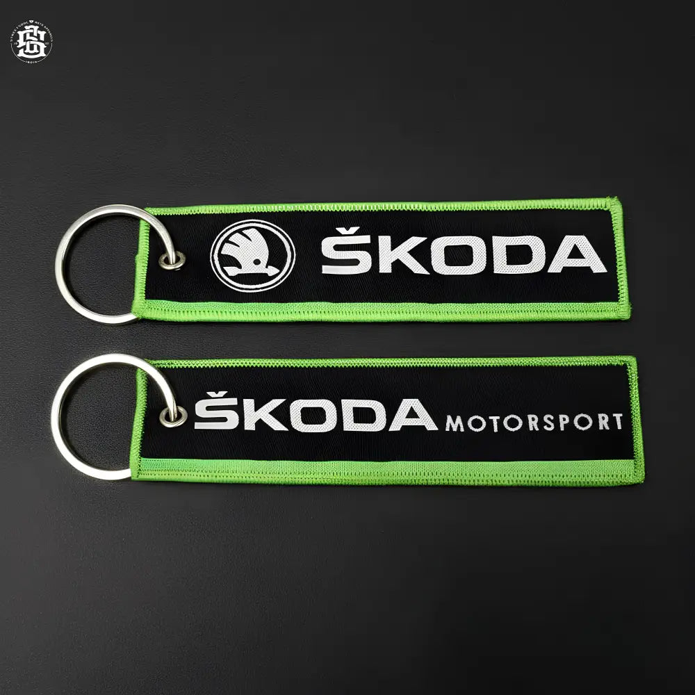 Skoda motorsports woven keychain - keychain