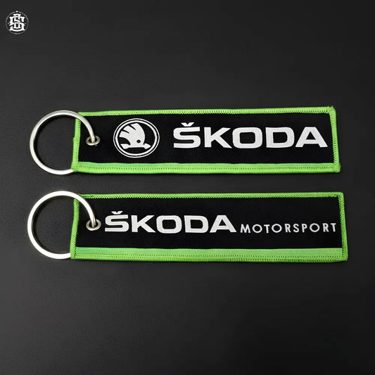 Skoda motorsports woven keychain - keychain
