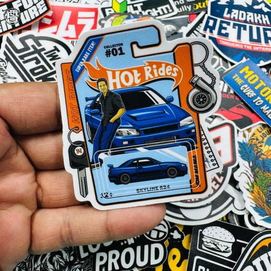 Skyline R34 hot rides sticker - Street Soul Clothing