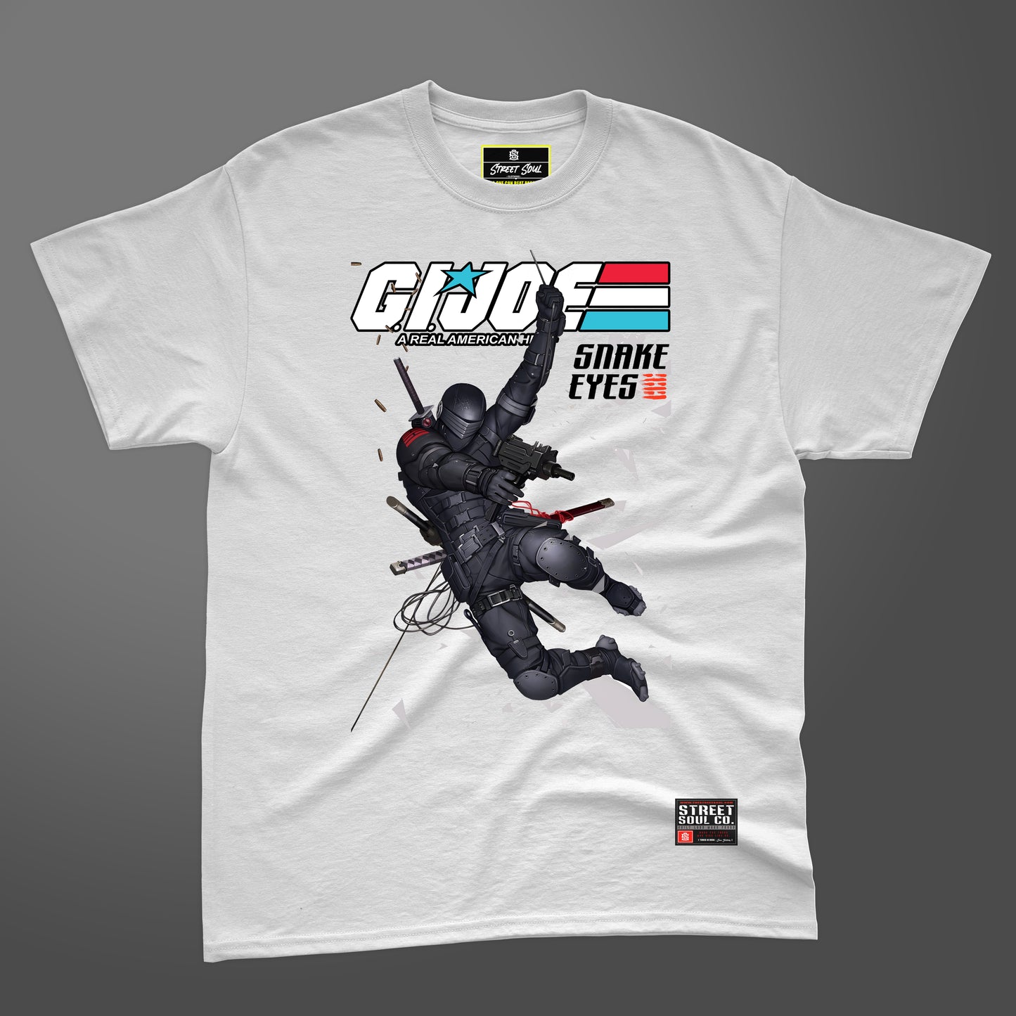 G.i. joe snake eyes white printed T-shirt