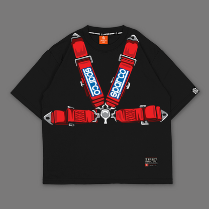 Safety First Black Oversized T-shirt