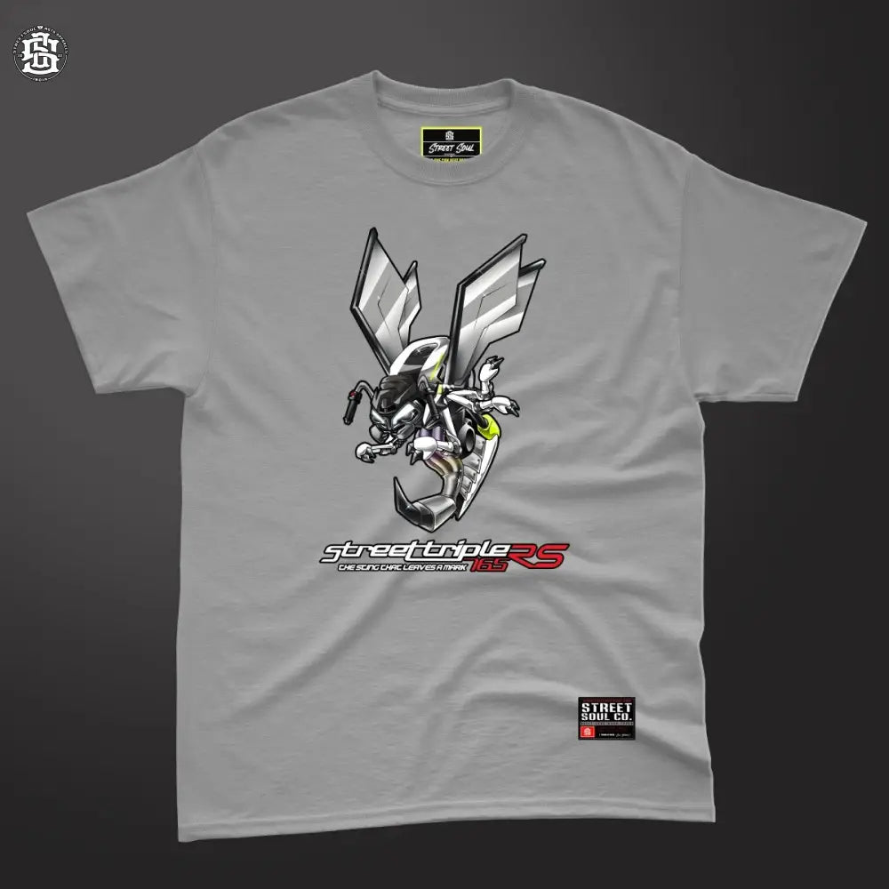 Street triple RS Melange grey T-shirt - Street Soul Clothing