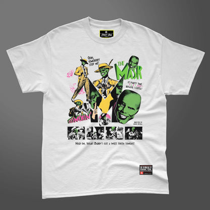The mask white printed T-shirt