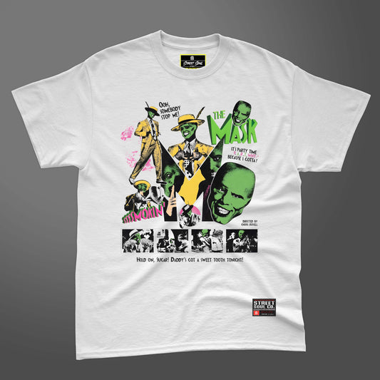 The mask white printed T-shirt