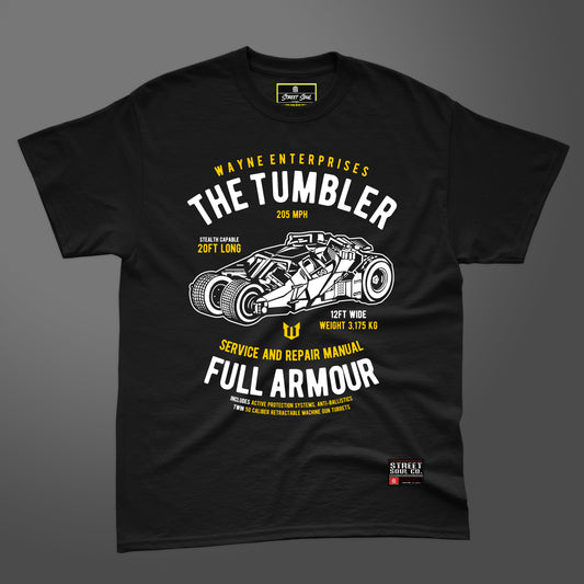 The tumbler black printed T-shirt