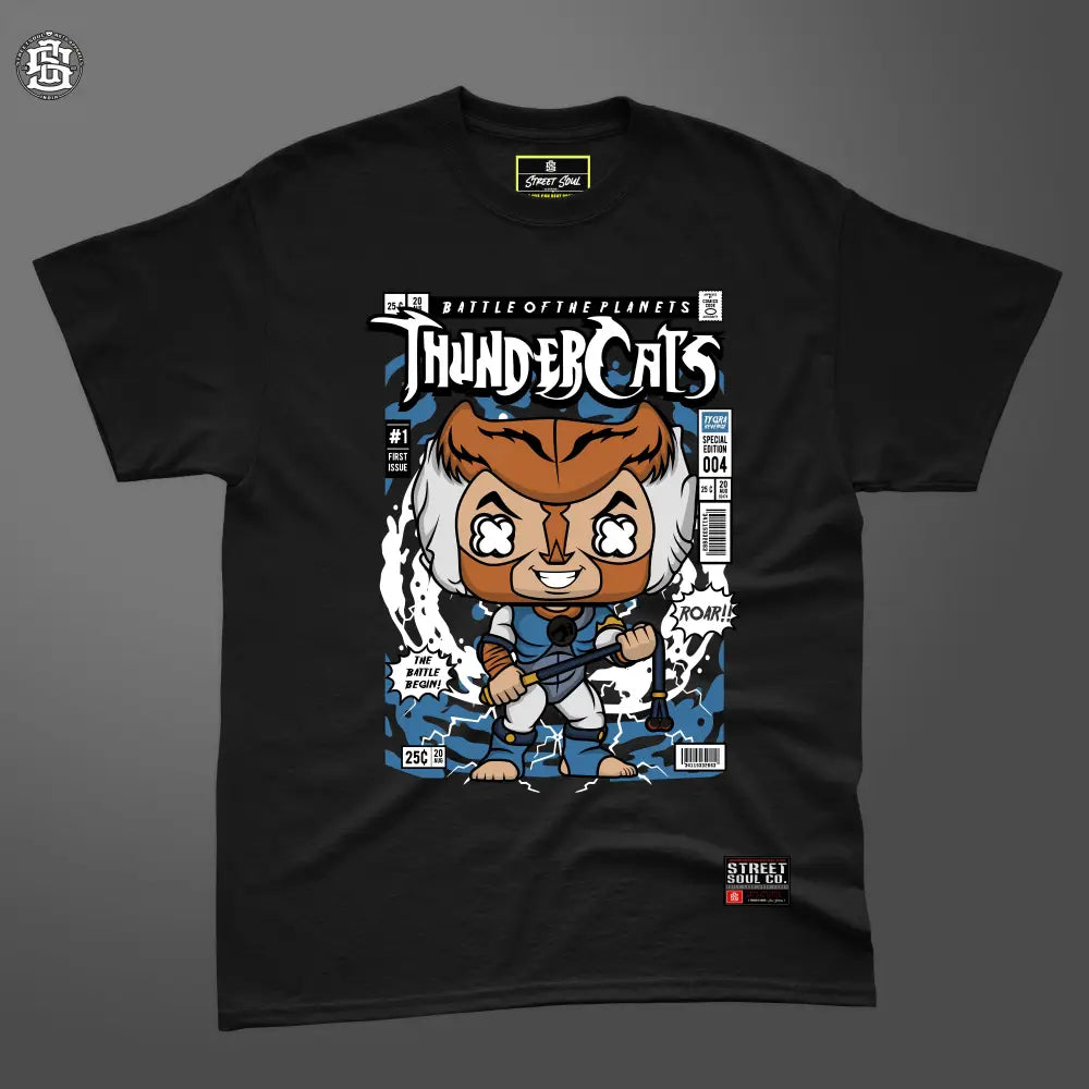 Thundercats comic styled black printed T-shirt - T- Shirt