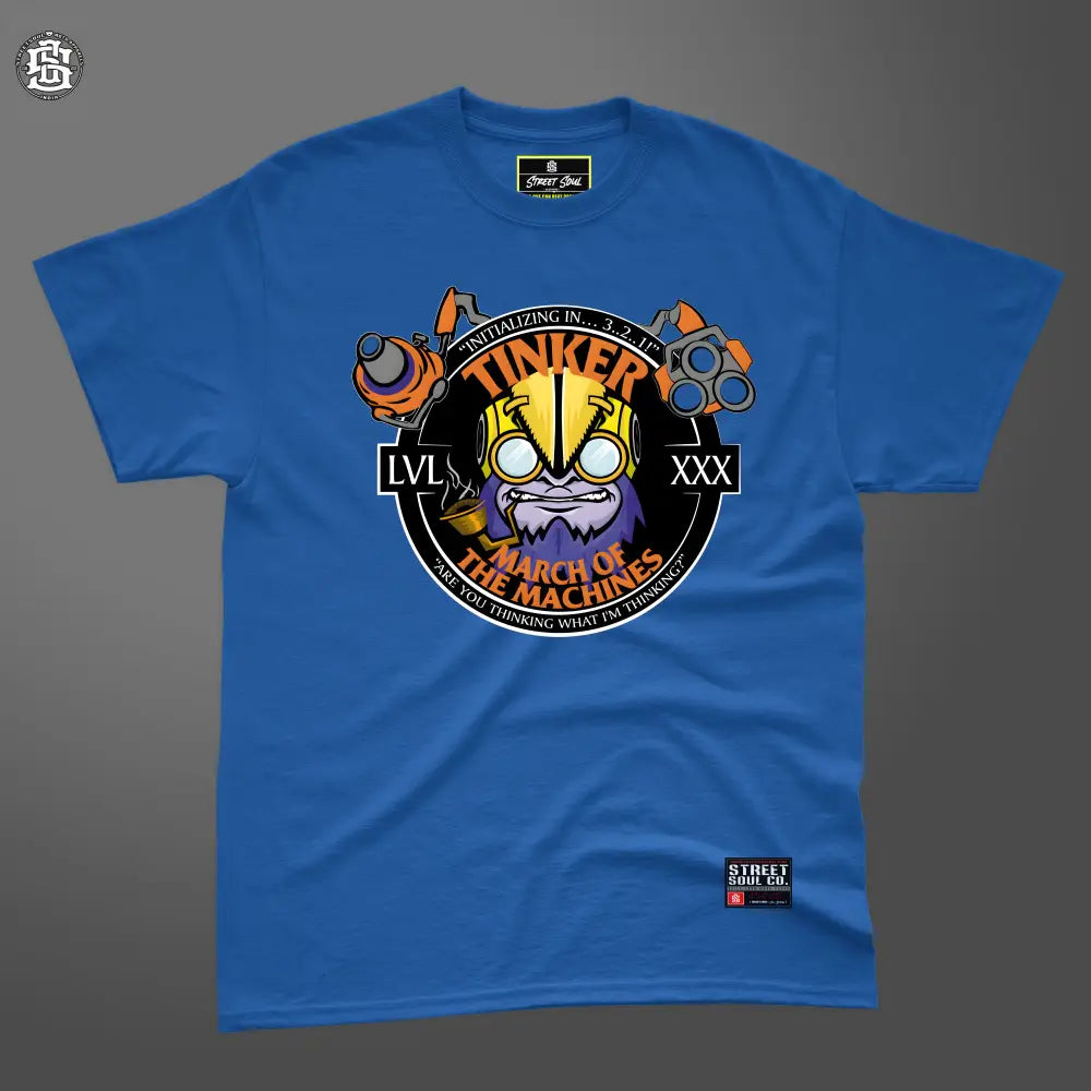 Tinker Dota2 Royal blue printed T-shirt - T- Shirt