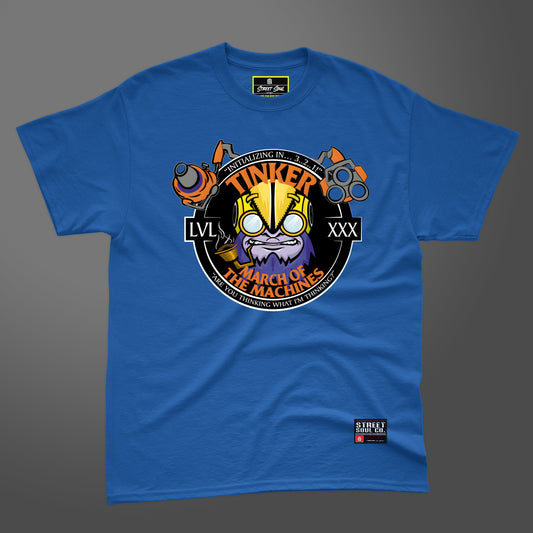 Tinker Dota2 Royal blue printed T-shirt