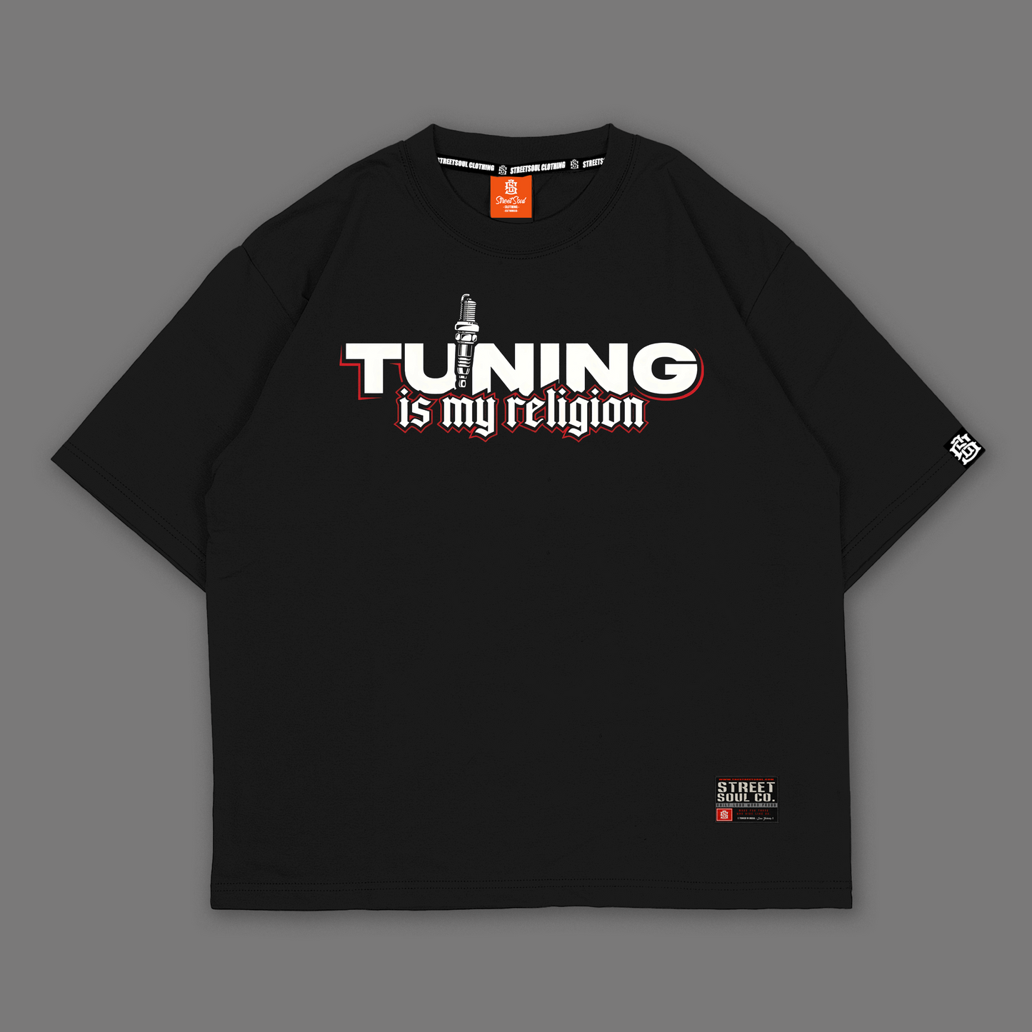 Tuning is my religion Black Oversized T-shirt